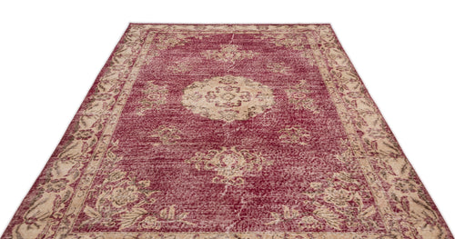 Atina Red Vintage Wool Handmade Area Rug 6'4" x 10'8"