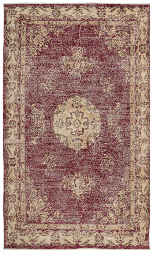 Atina Red Vintage Wool Handmade Area Rug 6'4" x 10'8"