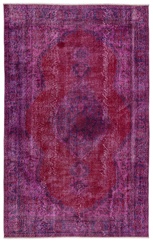 Atina Pink Vintage Wool Handmade Area Rug 6'2" x 9'2"