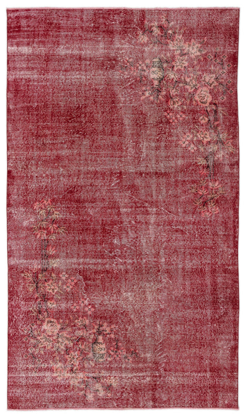 Atina Red Vintage Wool Handmade Area Rug 5'3" x 9'0"
