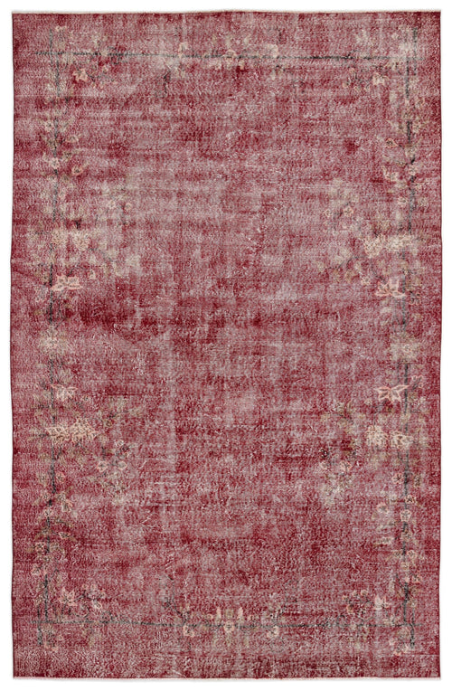 Atina Red Vintage Wool Handmade Area Rug 7'0" x 11'0"