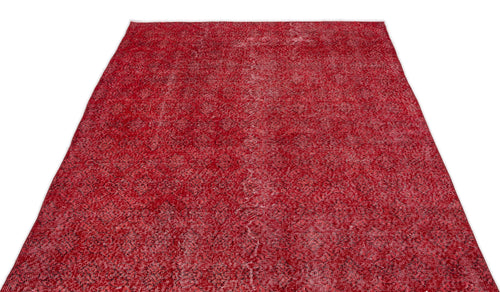 Atina Red Vintage Wool Handmade Area Rug 5'1" x 9'0"