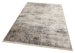 Vintage Area Rug | Pistoia Mink Machine Made Rug, High Low Carved Carpet, Easy To Clean
