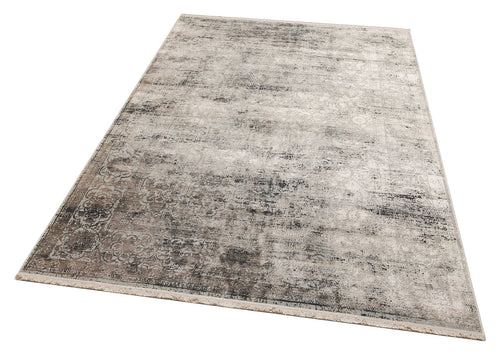 Vintage Area Rug | Pistoia Mink Machine Made Rug, High Low Carved Carpet, Easy To Clean