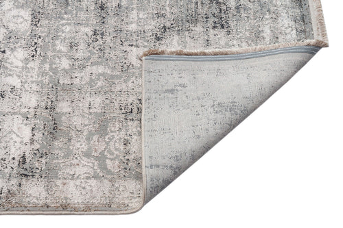 Vintage Area Rug | Pistoia Mink Machine Made Rug, High Low Carved Carpet, Easy To Clean