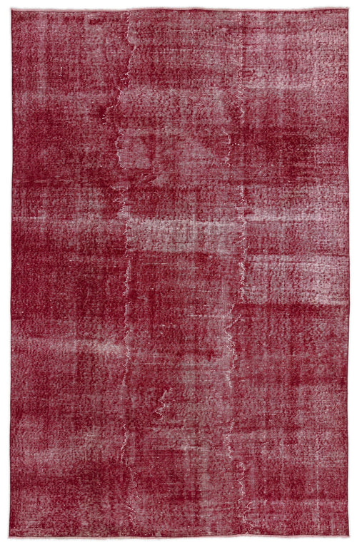 Atina Red Vintage Wool Handmade Area Rug 5'9" x 9'1"