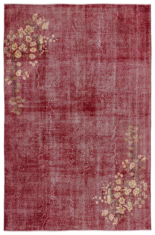 Atina Cream Vintage Wool Handmade Area Rug 6'6" x 10'0"