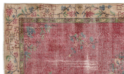 Atina Red Classic Wool Handmade Area Rug 5'7" x 8'5"