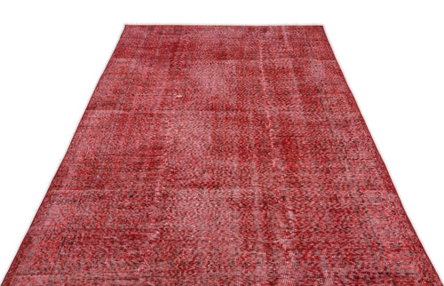 Atina Red Vintage Wool Handmade Area Rug 4'11" x 9'11"