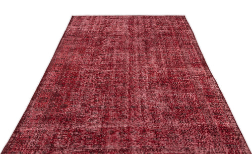 Atina Red Vintage Wool Handmade Area Rug 5'9" x 8'4"