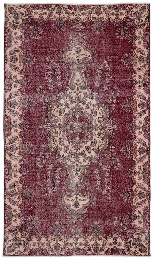 Atina Red Vintage Wool Handmade Area Rug 5'4" x 8'6"