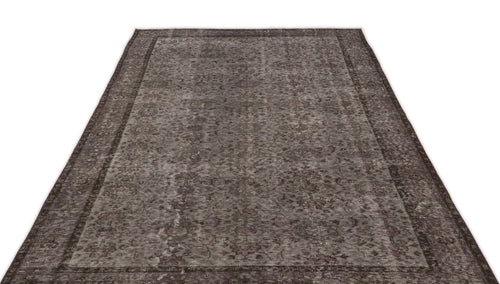 Atina Grey Vintage Wool Handmade Area Rug 5'9" x 9'4"