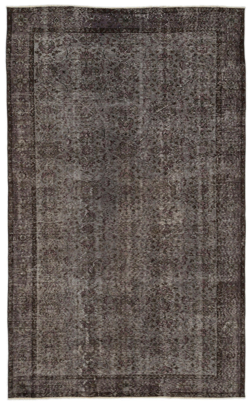 Atina Grey Vintage Wool Handmade Area Rug 5'9" x 9'4"