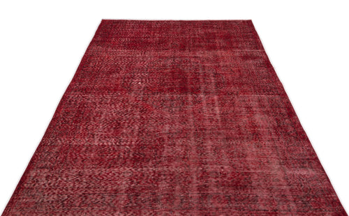 Atina Red Vintage Wool Handmade Area Rug 5'3" x 8'10"