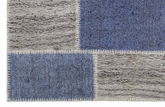 Teselya 1419 Beige Patchwork Wool Handmade Area Rug 3'11" x 5'11"