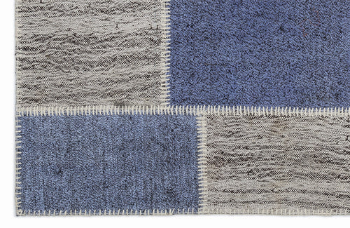 Teselya 1419 Beige Patchwork Wool Handmade Area Rug 3'11" x 5'11"