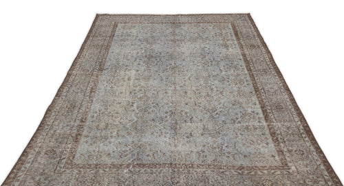 Atina Blue Vintage Wool Handmade Area Rug 6'0" x 9'9"