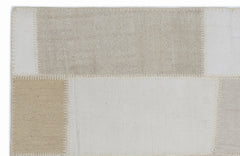 Teselya 1423 Beige Striped Wool Handmade Area Rug 3'11" x 5'11"