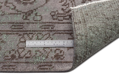 Atina Grey Vintage Wool Handmade Area Rug 5'9" x 9'7"