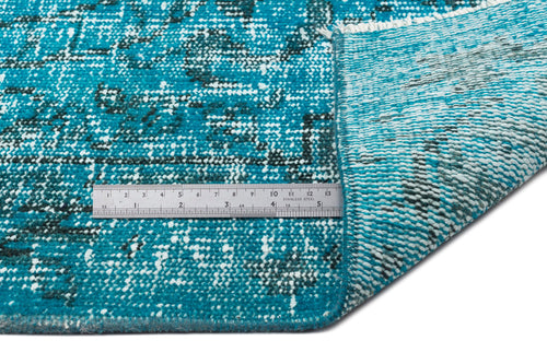 Atina Turquoise Vintage Wool Handmade Area Rug 6'0" x 9'7"