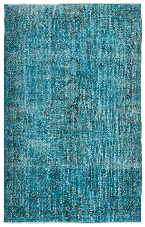 Atina Turquoise Vintage Wool Handmade Area Rug 6'0" x 9'7"