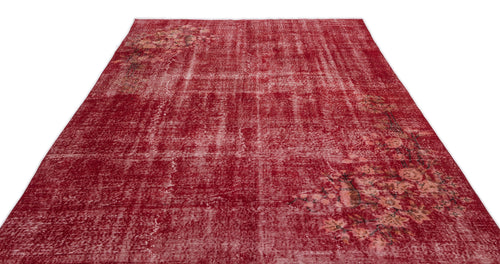 Atina Red Vintage Wool Handmade Area Rug 6'8" x 10'2"