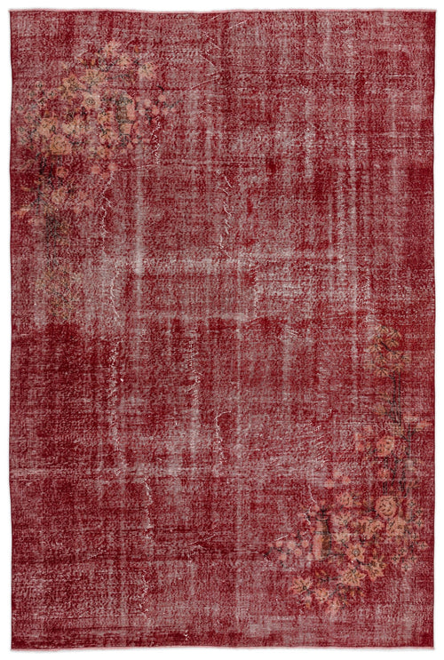 Atina Red Vintage Wool Handmade Area Rug 6'8" x 10'2"