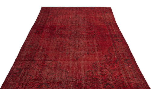 Atina Red Vintage Wool Handmade Area Rug 5'10" x 9'6"