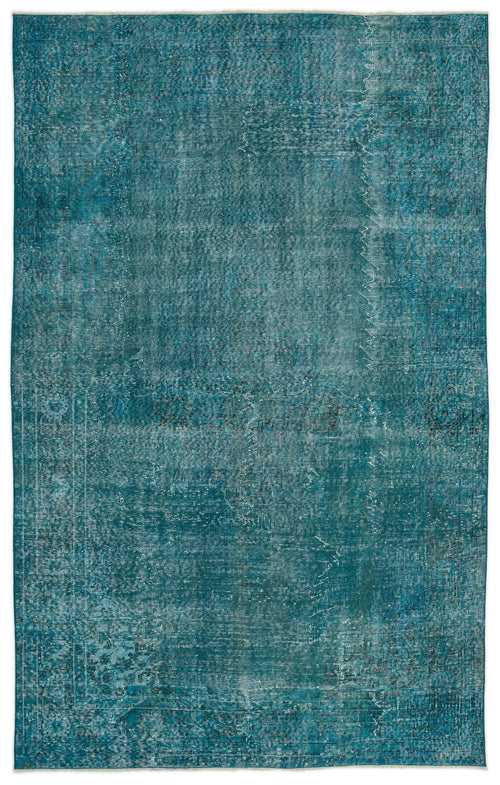 Atina Turquoise Vintage Wool Handmade Area Rug 5'8" x 9'1"