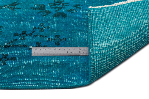 Atina Turquoise Vintage Wool Handmade Area Rug 7'0" x 10'7"