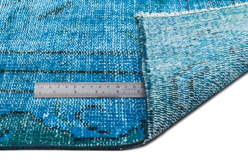 Atina Turquoise Vintage Wool Handmade Area Rug 5'11" x 8'11"