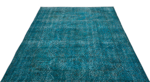 Atina Turquoise Vintage Wool Handmade Area Rug 5'2" x 8'0"