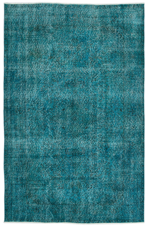 Atina Turquoise Vintage Wool Handmade Area Rug 5'2" x 8'0"