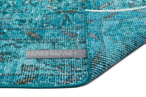 Atina Turquoise Vintage Wool Handmade Area Rug 5'10" x 9'0"