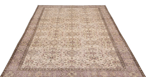 Atina Beige Vintage Wool Handmade Area Rug 5'9" x 8'7"