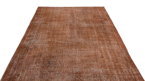 Atina Brown Vintage Wool Handmade Area Rug 5'8" x 9'0"