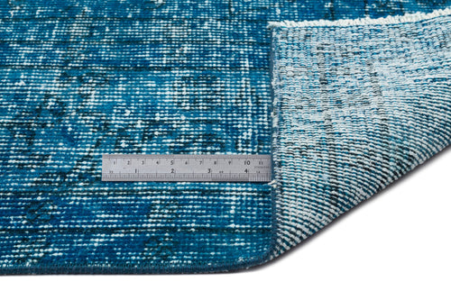 Atina Turquoise Vintage Wool Handmade Area Rug 6'5" x 10'0"