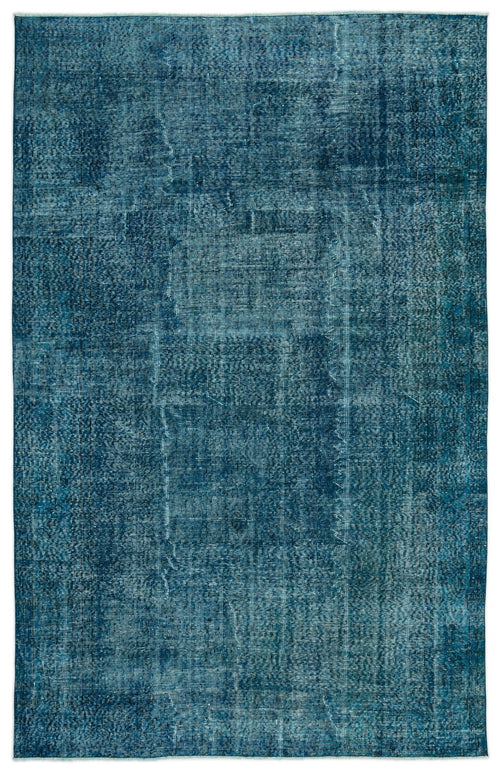 Atina Turquoise Vintage Wool Handmade Area Rug 6'5" x 10'0"