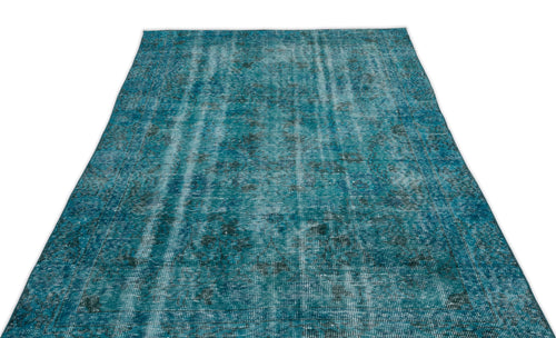 Atina Turquoise Vintage Wool Handmade Area Rug 5'3" x 8'8"