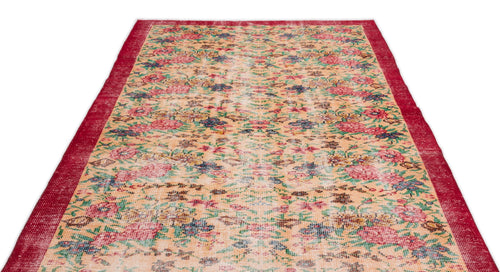Atina Cream Vintage Wool Handmade Area Rug 5'8" x 8'7"