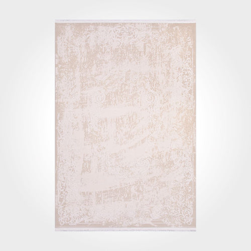 Vintage Bamboo Area Rug – Machine Made Cream Rug with 11 mm Pile Height