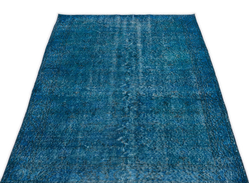 Atina Turquoise Vintage Wool Handmade Area Rug 3'7" x 6'9"