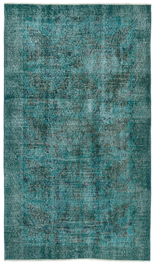 Atina Turquoise Vintage Wool Handmade Area Rug 3'8" x 6'5"