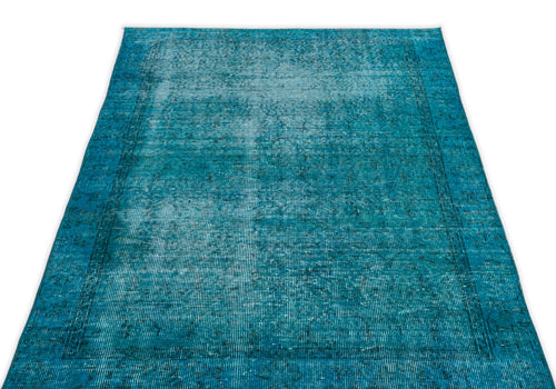Atina Turquoise Vintage Wool Handmade Area Rug 3'7" x 6'10"
