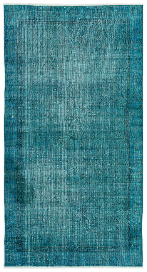 Atina Turquoise Vintage Wool Handmade Area Rug 3'7" x 6'10"