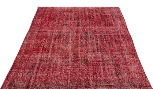 Atina Red Vintage Wool Handmade Area Rug 4'6" x 7'0"