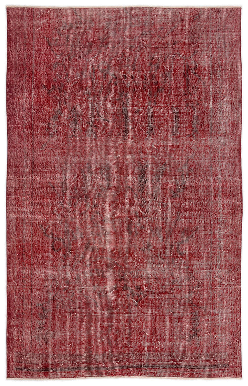 Atina Red Vintage Wool Handmade Area Rug 4'6" x 7'0"