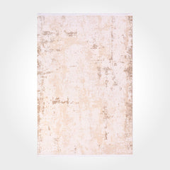 Modern Bamboo Area Rug – Machine Made Cream Color Rug with Soft Pile Carpet