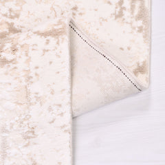 Modern Bamboo Area Rug – Machine Made Cream Color Rug with Soft Pile Carpet