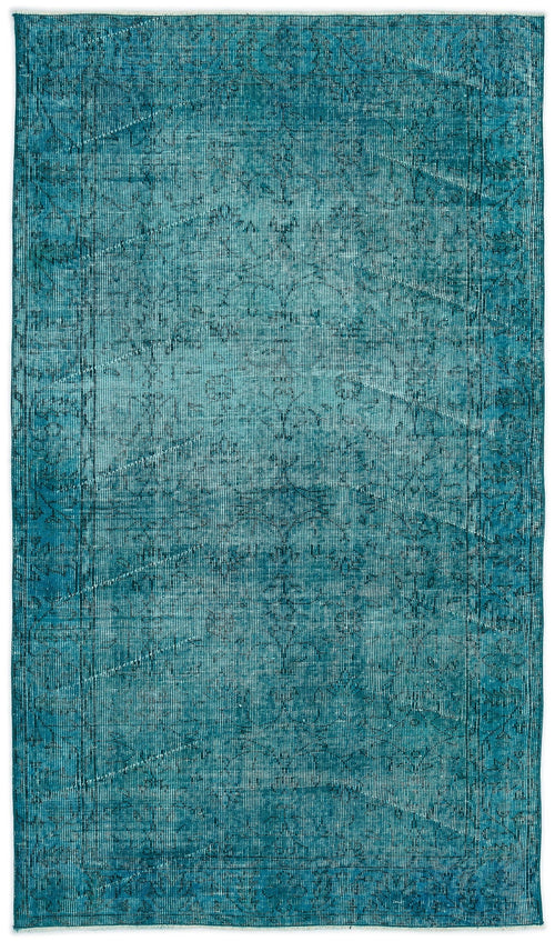 Atina Turquoise Vintage Wool Handmade Area Rug 3'10" x 6'10"